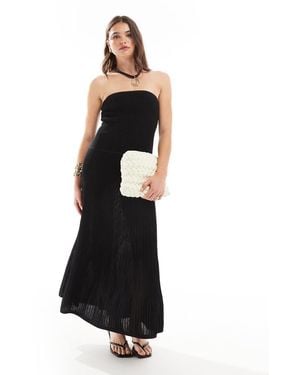 Whistles Bandeau Knit Midi Dress - Black