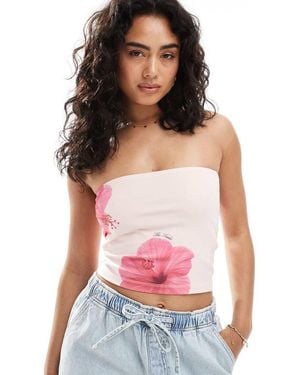 The Frolic Exclusive Floral Bandeau Top - Red