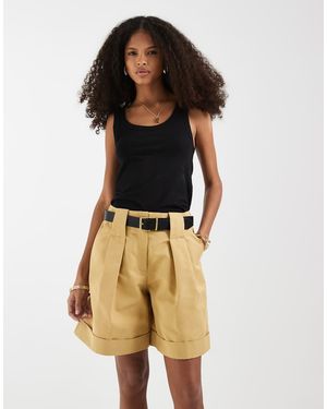 ASOS Tailored Belted Turn Up Shorts - Multicolour