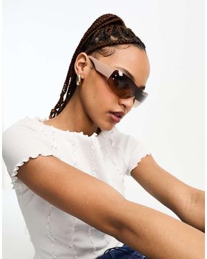 Skinnydip London Narrow Visor Sunglasses - Brown