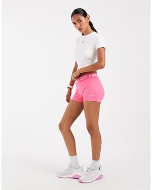Nike Pro Dri-Fit 365 Shorts Met Halfhoge Taille En 3 Inch - Rood