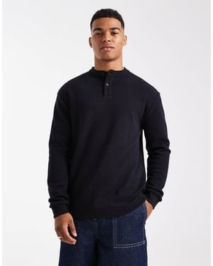 ASOS – langärmliges relaxed-fit-t-shirt - Blau