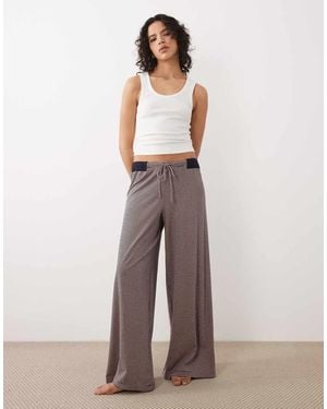 Free People Intimately Fp Out And About Low Rise Wide Leg Trouser - Brown