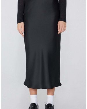 Tezenis Satin Midi Skirt - Black
