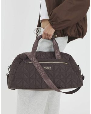 River Island Quilted Holdall Bag - Grey