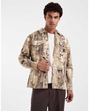 Levi's Camisa Workwear Con Bolsillo Camuflaje Marrón-Verde - Neutro