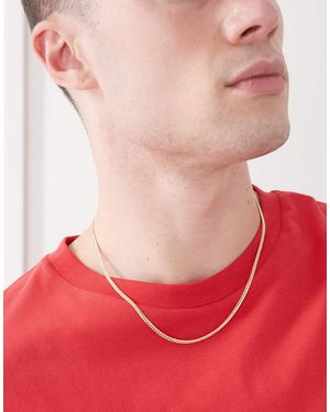 FADED FUTURE Collar Estilo Cadena Fina De Espiga De - Rojo