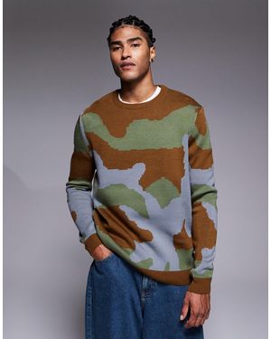 ASOS – relaxed fit strickpullover - Grau