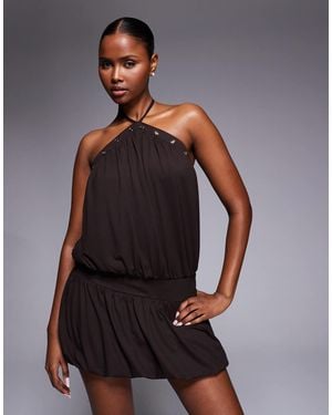 tiger mist brown dress NIYA BANDAGE DRESS