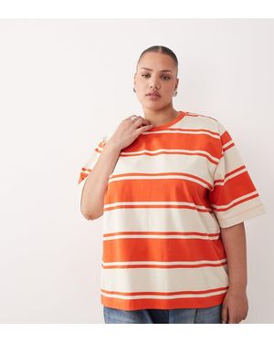 ARRANGE Camiseta A Extragrande De Tejido Grueso Premium De Curve - Rojo