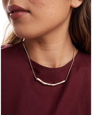 ASOS Ketting Met Gesmolten Hangertje - Naturel