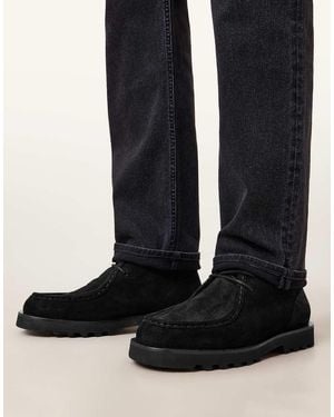 AllSaints Skiff Suede Lace Up Boots - Black