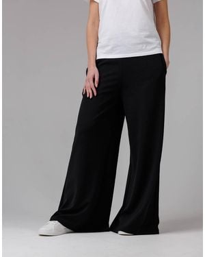 French Connection Wide Leg Crepe Trousers - Black