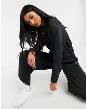 adidas Originals Bellista Lace Insert Jumpsuit - Black