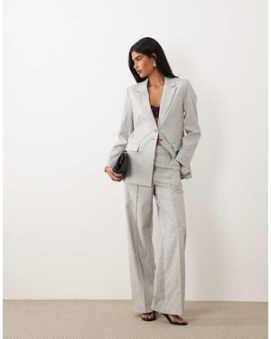 Y.A.S High Waist Pleated Tailored Trouser Co-ord - Grey