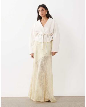 ASOS Co-ord Crochet Mono Maxi Skirt - Natural