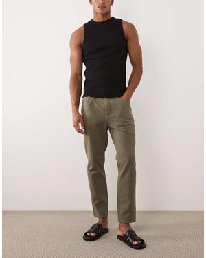 Mango Benc Tapered Fit Jeans - Natural