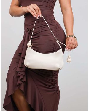 SIMMI Bijou Bead Detail Shoulder Bag - Red