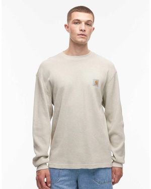 Carhartt Vista Long Sleeve Loose Fit Waffle T-shirt - Grey