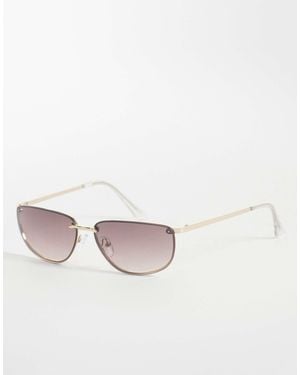 ALDO – kathie – schmale, rahmenlose sonnenbrille - Weiß