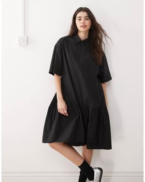 Collusion Shirt Dress - Black