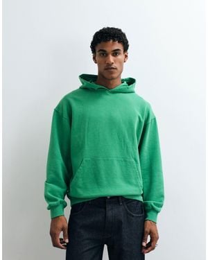 ASOS Oversized Hoodie With Acid Wash - Green