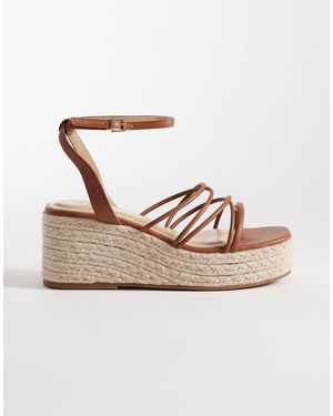 SEQWL Strappy Espadrille Wedges - Natural