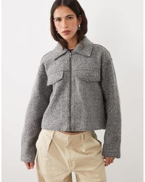 JJ Rebel Short Collared Jacket - Gray