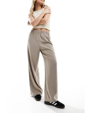 SELECTED Femme High Waist Wide Fit Trousers - Grey