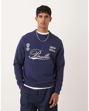ASOS Standard Fit T-Shirt With Sports Chest Print - Blue