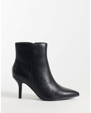 New Look Stiefelette aus kunstleder mit spitzer spitze - Schwarz