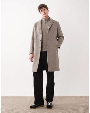 Mango Manteau ajusté en coton mélangé - beige - Neutre