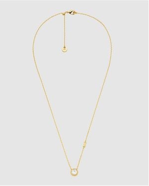 Michael Kors Solitaire Stone Pendant Necklace - White