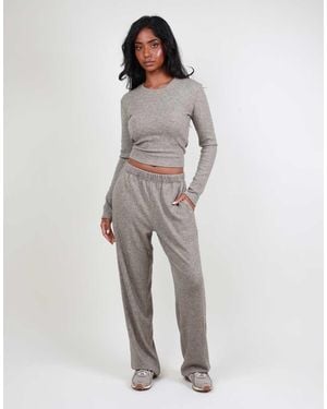 SIMMI Long Sleeve Knit Top - Grey