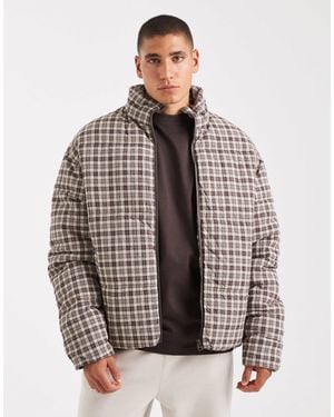 Cotton On Cropped Puffer Jacket - Brown