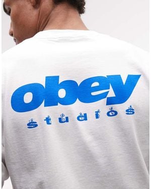 Obey Get Up Short Sleeve T-shirt - Blue