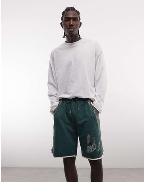 AND1 Basketball Shorts With Contrast Panels - Grey