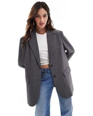 Stradivarius Oversized Blazer - Blue