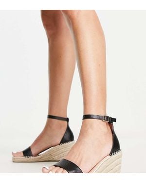 Truffle Collection Alpargatas Negras De Cuña De Wide Fit - Neutro