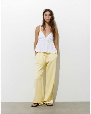 Pull&Bear – rustikale jogginghose - Weiß