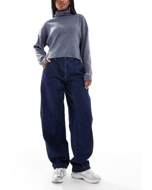 Miss Selfridge Barrel Leg Jean With Seam Detail - Blue