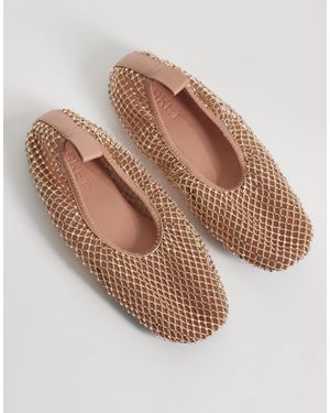 ARKET Embellished Ballerina Flats - Brown