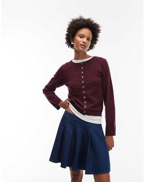 ASOS Denim Pleat Mini Skirt - Blue