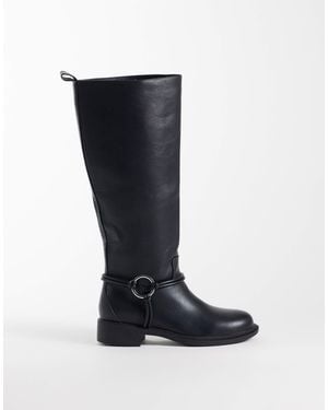 Raid Karleen Faux Suede Refined Knee Boots - Black
