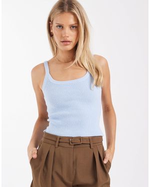 4th & Reckless Ribbed Knit Scoop Neck Cami Top Co-ord - White