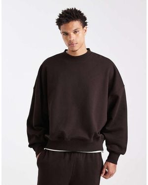 ASOS Premium Heavyweight Extreme Oversized Sweatshirt - Black