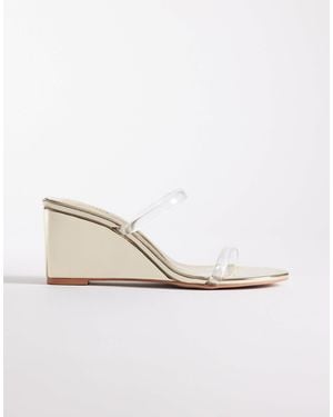 SIMMI Simmi London Wide Fit Immy Wedge Sandals - White