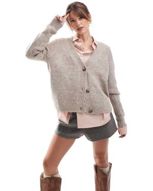 ONLY Button Knitted Cardigan - Grey