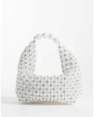 ASOS Pearl Clutch - White