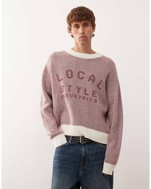 Collusion – kastig geschnittener strickpullover - Pink